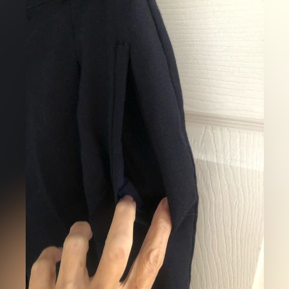 Bianca Nygard Wool size 12 vintage 100% wool pleated Navy pants trousers - Picture 4 of 15